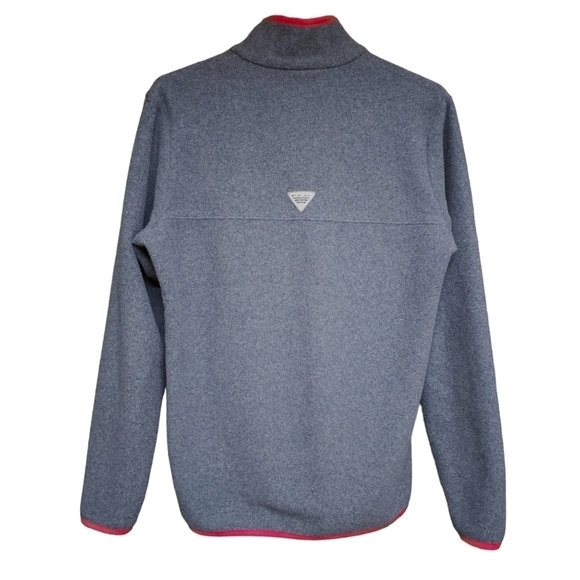 COLUMBIA Gray PFG Split Neck Jacket - Picture 6 of 9